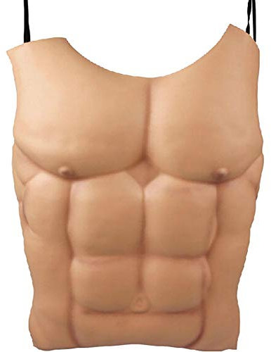Ruluti Halloween Faux Muscle Hommes Ventre Poitrine Peau Eva Mousse Fausse Poitrine Faux Ventre Drôle Décoration pour Masquerade Party Dress Décoration