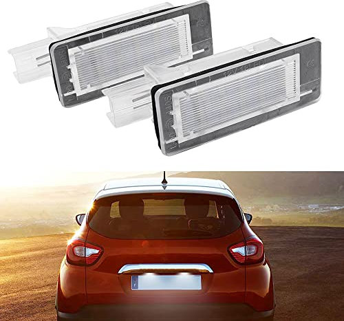 LED Kennzeichenbeleuchtung für Rena/ult Espace Scenic MK2 MK3 Laguna Sport Tourer 2 3 Captur Fluene Latitude Modus Zoe Dacia Lagan 2 Stück Canbus Tag Lampen