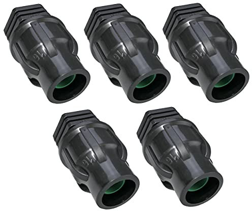 AERZETIX - C52035 - Juego de 5 - Tapón de fin de línea para manguera Ø16mm - en plástico - tapón de cierre - tapas de extremos para sistema de riego
