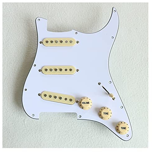 Loaded pickguard Electric Guitar DIY Assembly Guard Plate SSS Alnico 5 Magnetic Steel Pickup Circuit Cable Complete Set Suitable For Stratocaster Prewired Loaded Pickguard