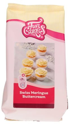 FunCakes Mix für Schweizer Baiser Buttercreme: Einfach zu verwenden, cremig, perfekt zum Dekorieren, Abdecken und Füllen von Kuchen, Belag auf Cupcakes. 400 g.