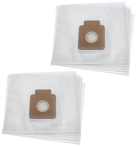 vhbw 10x Sacs compatible avec Hoover BV71_BV10011, BV44PAR011700W, BV20PAR021700W aspirateur - microfibre non tissée, 23,7cm x 26,8cm blanc