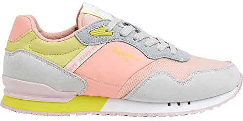 Pepe Jeans Chaussures de Course Mad Multicolore, Rose