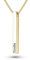 Mister Boncuk® CubiChain Halskette mit Gravur - aus rostfreiem Edelstahl - Namenskette mit Geschenkbox - Quader Anhänger - Personalisiert mit Wunschgravur - Unisex (Gold)