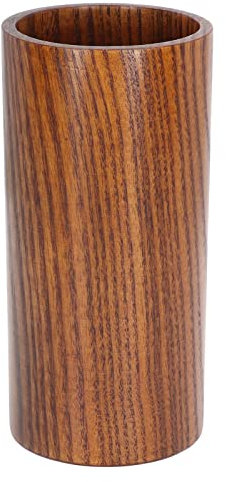 Soporte de Almacenamiento de Cubiertos Recipiente de Utensilios de Cocina Redondo de Madera Maciza Organizador de Cocina de Madera para el Hogar Cocina Restaurante Palillos Pala Cuchara