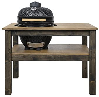 Grill table, BBQ kitchen space for kamado Joe Junior ceramic smoker (L-120cm W-80cm H-88cm) (Standard legs)