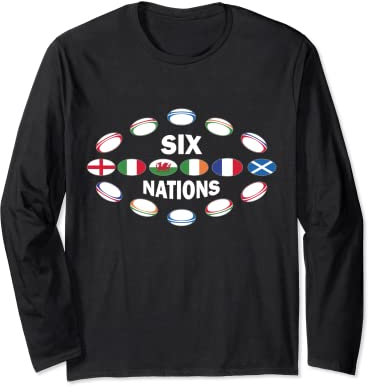 Rugby Six Nations T-Shirt Langarmshirt
