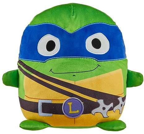 Mattel Teenage Mutant Ninja Turtles: Mutant Mayhem Cuutopia Plüschtier, 25,4 cm Leonardo Kawaii-Stil, weiche Figur, Orange Masked Mikey Sammlerstück