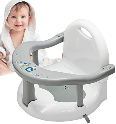 Badewannensitz Baby, Badesitz Baby, Badewannensitz Baby Mit Anti-Rutsch Saugnäpfe, Armlehnen Und Hoher Rückenlehne, Für Neugeborene Kleinkinder Baby Badezubehör Für Mädchen Und Jungen Ab 6 onate