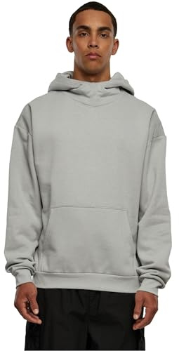 Urban Classics Men's High Neck Hoody Hooded Sweatshirt, Lightasphalt, L