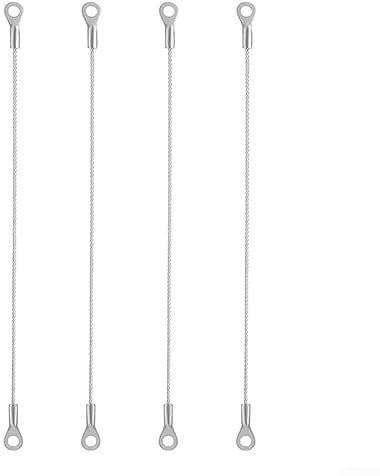 HpLive - Cable de retención para puerta de armario (200 mm, acero inoxidable, 4 unidades, cable limitador de bisagra flexible trenzado para gabinete de maletero