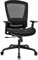 ELABEST Bürostuhl aus Netzstoff, ergonomischer Computer-Schreibtischstuhl, stabiler Arbeitsstuhl, verstellbare Lendenwirbelstütze und Armlehnen, Neigungsfunktion, bequemer breiter Sitz, Drehstuhl für