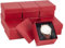 NBEADS 10 Stk. Papier-Geschenk-Boxen, 8.6x8x5.2cm Uhrenbox Kraft-Geschenkbox mit Kissen Karton Armband Aufbewahrungsbox für Schmuck Jahrestage Hochzeiten Geburtstage Geschenk, Indisch Rot
