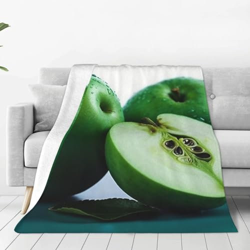 KazUp Blanket Cyan Fruit Print Ultra Soft Warm For Couch Lightweight Bed Blankets For Sofa Chair Bedroom Living Room 150 X 125 cm