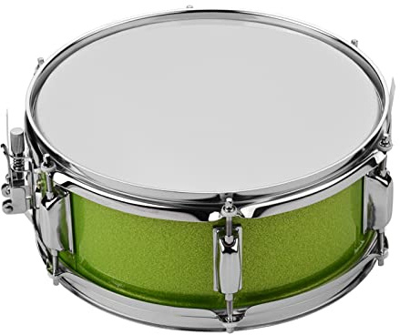 SHUAIGUO 12inch Snare Drum with Strap,Snare Drum Head with Drumsticks Shoulder Strap Drum Key for Student Band(Green)