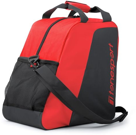 Tonesport Skischuhtasche - Snowboardschuhtasche - Skischuh- und Helmausrüstungstasche - Snowboard-Ausrüstungstasche - Skischuhtasche für Flugreisen - Dunkelrot