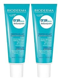 ABCderm Babysquam | Eliminiert Milchschorf| Intensive Feuchtigkeitsversorgung | Reguliert die Talgproduktion |Kopfhaut reinigen | Duftfrei | Hinterlässt kein fettiges Haar |Set mit 2 x 40 ml