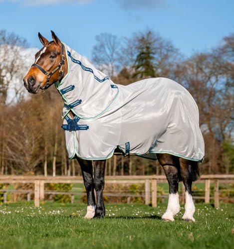 Horseware® Amigo® XL Insekten-Teppich Fliegendecke mit Scheibenverschluss vorne (0 g hell)