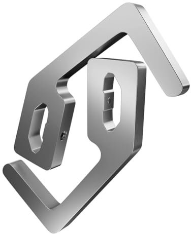 Kliplinc 2 Piece Spirit Level Holder Organiser Made of Silver Aluminium Alloy for Organization and Storage, Space Saving