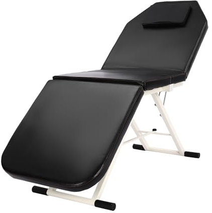 unkonwcy 3Zonen Massageliege Klappbar Massagetisch Mobile Massagebank Tragbares Klappbett HöHenverstellbar Kosmetikliege Tattoo Liege Breit Therapieliege Mit KopfstüTzeall-Inkl. Ergonomische