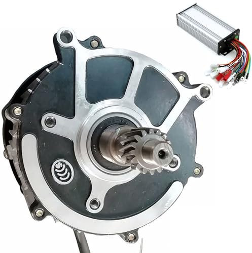 ZHOZHUT 500W-1800W Elektro-Dreirad-Differenzialmotor Mit Controller 3900RPM Bürstenloser DC-Motor Mit Permanentmagnet 48V/60V/72V 5-Loch 16-Zahn Motor Für E-Bikes, Dreiräder, DIY-Zubehör,1500w,60V