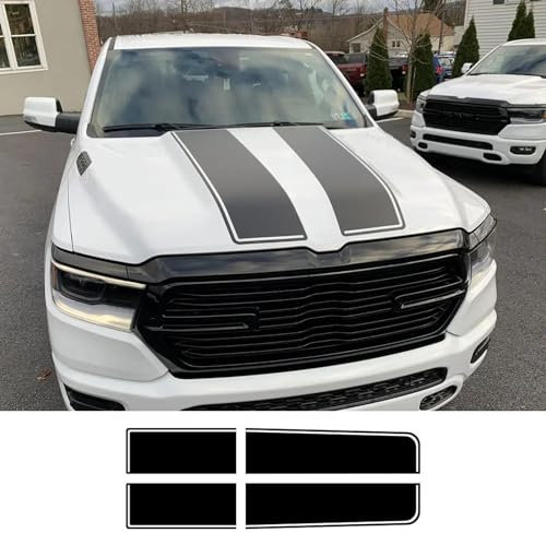 LYABYT Pickup Hood Heckklappe Aufkleber Auto Tuning Zubehör, für Dodge Ram 1500 2500 Hemi Rebel Truck Grafik Custom Decal Vinyl Cover
