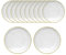 WedDecor 33cm Stylish 12pcs Clear Charger Plates with Gold Beaded Rim – Acrylic Charger Plates for Weddings, Parties, Kitchen Décor, and Tabletop Styling, Affordable Bulk Options