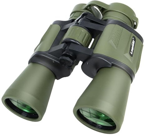 15x50 HD Fernglas für Erwachsene High Powered - Großansicht Kompaktes Fernglas mit schwacher Lichtsicht, wasserdichte Jagd für Vogelbeobachtung, Wandern Essentials mit Tragetasche