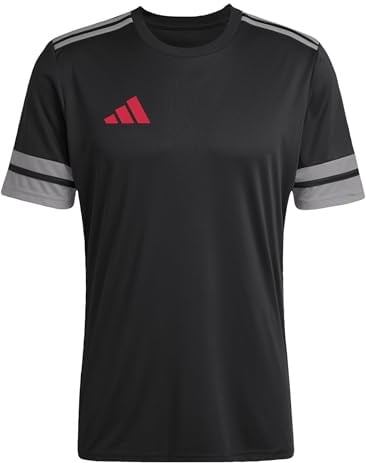 Adidas Herren SQUADRA25 Jersey Short Sleeve, Black/Team Grey Four/Pure Ruby, XS