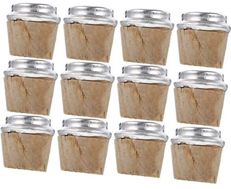 Amosfun 12st Deckel Einer Thermosflasche Stecker Für Vakuumflasche Isolierflasche Zubehör Flaschenverschluss Für Den Haushalt Wiederverwendbarer Weinkorken Weinflaschenverschluss Hölzern