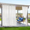 Deconovo Tende da Sole per Esterno con Anelli 2 Pezzi 140x275 CM – Tende da Esterno in Voile per Gazebo e Balconi, Idrorepellente e Resistente, Facili da Mantenere, Bianco