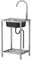 Évier Inox Evier Cuisine 1 Bac Avec Robinet, Extérieur Évier De Jardin Lavabo Restaurant Cuve Simple,Éviers Commerciaux Autoportant,Pour Restaurant, Bar, Buanderie, Garage (50 * 40 * 82CM)