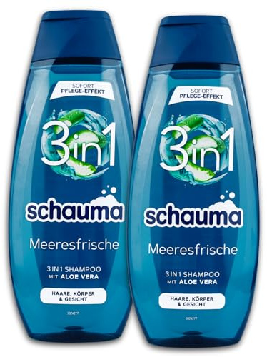2 er Pack Schauma 3in1 Meeresfrische Shampoo 2 x 400 ml