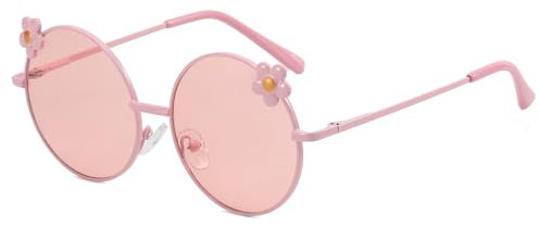 Hifot Gafas de sol bebe Niña, Gafas de Sol Estilo Aviador Retro Infantiles UV400 Protección Rayos Decorativas Gafas Fiesta- De 3años a 12años