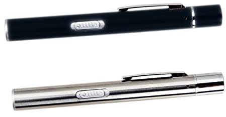 Beavorty 2Stücke Diagnostikleuchte USB Aufladbare Stiftlampe für Ärzte und Pflegekräfte Gelbes und Weißes Licht zur Untersuchung von Mund Nase und Ohren