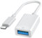 Adaptador Lightning a USB, Adaptador de iPhone OTG Cable Lightning, A-daptador de Apple L-ightning a USB para iPad para cámara Unidad U-S-B SD Lector de Tarjetas Teclado Ratón