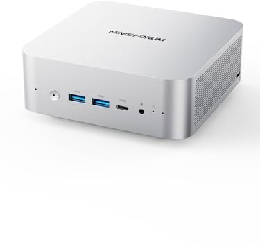 MINISFORUM AI Mini PC M1 Pro-125H con processore Intel Core Ultra 5 125H (14C/18T, fino a 4,5 GHz), mini computer 32GB DDR5 PCIe4.0 SSD 1TB, Quad display con HDMI 2.1/USB4/DP, 5 x USB, WiFi 7, BT5.4
