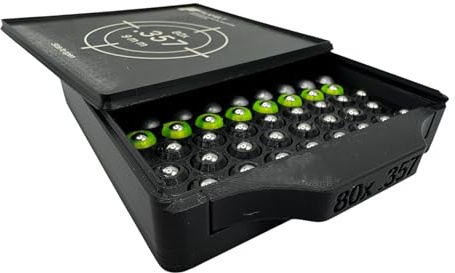 Filamelt Diabolo-Box für 80x .357/9 mm – Aufbewahrungsbox für Diabolos & Slugs – stapelbar, farbcodiert, PLA+ – passend für AEA HP Max, BinTac T9 – Made in Germany