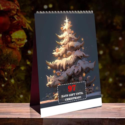 100-Tage-Weihnachts-Countdown-Kalender, Desktop-Weihnachts-Countdown-Kalender 2025, interaktive Tischaufsätze für Feiertage, Dezember, Teenager, Erwachsene, Kinder