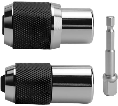 UOCAI 2 Pcs Tap Socket Set Drive Tap Extractor Tool with Adjustable Jaws, Tap Sockets with Hex Shank Bit Driver Socket Adapter/Extension Bar for Taps,Reamers,Screw Extractors, 6-1/2、3/8