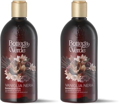 Bottega Verde - Vaniglia Nera, Bagnodoccia Arricchito con Estratto di Vaniglia Nera, 400 ml, Detergente Liquido Adatto a Tutti i Tipi di Pelle, Profumo Fiorito e Fruttato, Senza Siliconi