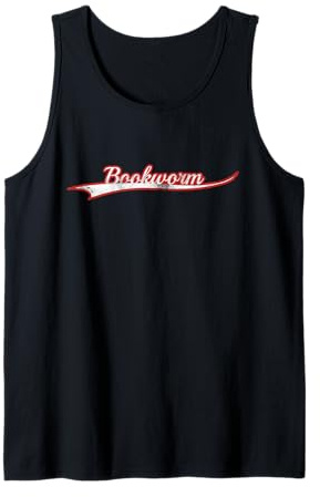 Bookworm Avid Reader Librarian Gift Vintage Varsity Tank Top