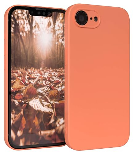 EAZY CASE - Silikonhülle für iPhone 17e Hülle Silikon Case Orange weich stoßfeste Handyhülle Schutzhülle mit Kameraschutz Dünn Premium Schutz Cover TPU Phone Bumper in Pastell Hellorange Matt