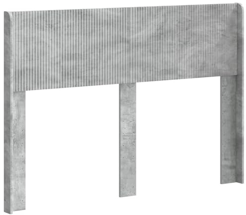 vidaXL Kopfteil Betongrau PB, Schlafzimmer, modernes Design, Kopfteil aus Holz, schlanker Stil, schicke Deko, praktisches Element für Deine Wohnung
