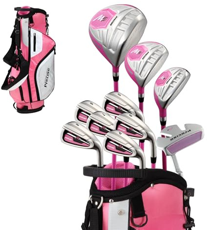 PRECISE Juego de Palos de Golf M5 para Zurdos, Color Rosa