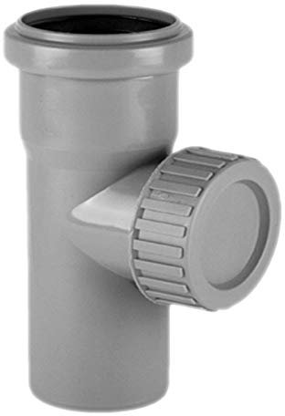 MegaHaustechnik HT Reinigungsrohr Außendurchmesser 160mm 16cm DN60 DN150 mit Steck Muffe + Gummi Dichtung Kanalrohr Abwasser Abfluss Leitung Lüftung Kunststoff PP grau Öffnung Deckel Verschluss