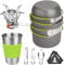 Juego de Utensilios de Cocina para Picnic al Aire Libre con Olla Antiadherente y sartenes, 1-2 Personas, Camping, Senderismo, mochilero, Cocina, Cocina, Cocina, Cocina, Cocina, vajilla portátil