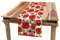 ABAKUHAUS Mohn Tischläufer, Floral Blossom Spring, Esszimmer Küche Rechteckiger Dekorativer Tischläufer, 40 x 180 cm, Olivengrün Orange Weiß