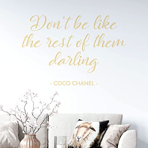 Wandtattoo Don't be Like The Rest of Them Darling, Coco Chanel, cremefarben