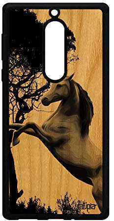 utaupia Coque Silicone Cheval pour Nokia 5 Bois Mobile Animal Portable Arbre Telephone Pas Cher Nature Poney Equitation Gris Etui Animaux de